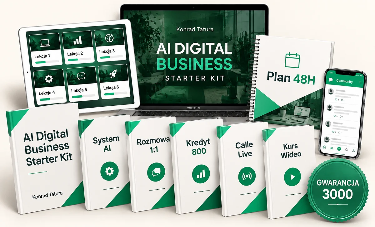 AI Digital Business Starter Kit: system AI, produkty cyfrowe i strona sprzedażowa